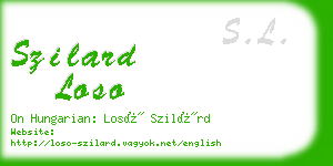 szilard loso business card