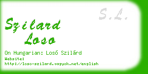 szilard loso business card